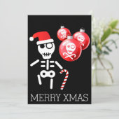 サンタハットのキャンディーケイン付きスケルトン シーズンカード (スタンド正面)