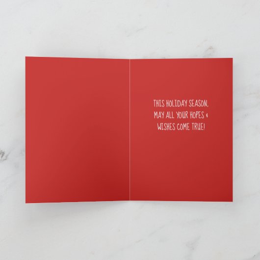 サンタハットのクリスマスでかわいいダクシュント シーズンカード (内部)