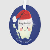 サンタハットのクリスマスにおめでとう   オーナメント (正面)