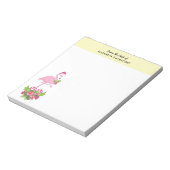 サンタハットのクリスマスにピンクフラミンお洒落ゴ ノートパッド (回転)