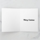 サンタハットのクリスマスに輝く カード (内部)