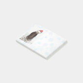 サンタハットのクリスマスを着たかわいいカワウソ ポストイット (アングル)