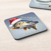 サンタハットのクリスマスを着たワルツ コースター (左側)