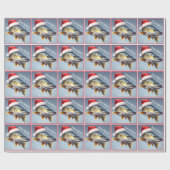 サンタハットのクリスマスを着たワルツ ラッピングペーパー (フラット)