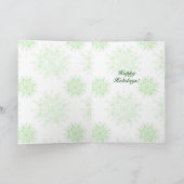 サンタハットのクリスマスカードを持つ子犬 シーズンカード (内部)