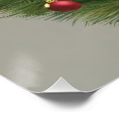 サンタハットのクリスマスキャット ポスター (コーナー)