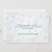 サンタハットのクリスマスグリーティングを身につけたかわいいカワウソ サンキューカード (裏面)