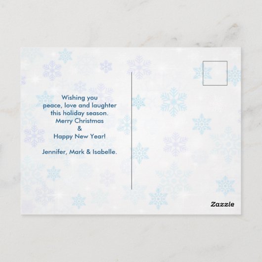 サンタハットのクリスマスグリーティングを身につけたかわいいカワウソ ポストカード