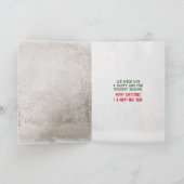 サンタハットのクリスマスディアー シーズンカード (内部)