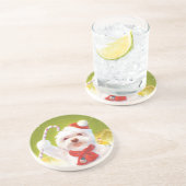 サンタハットのクリスマスドッグ コースター (側面)