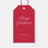 サンタハットのクリスマスホース女性のカーボーイカウボーイブーツ ギフトタグ (裏面)