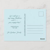 サンタハットのクリスマスホース女性のカーボーイカウボーイブーツ ポストカード (裏面)