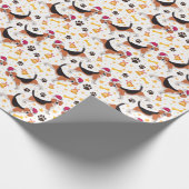 サンタハットのクリスマスラッピング紙 ラッピングペーパー (角)