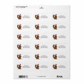 サンタハットのクリスマスリス ラベル (フルシート)