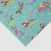 サンタハットのクリスマス恐竜 薄葉紙 (詳細)