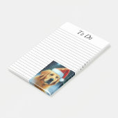 サンタハットのゴールデンレトリバー ポストイット (アングル)