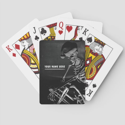 サンタハットのスケルトン トランプ (裏面)