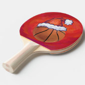 サンタハットのバスケットボール 卓球ラケット (正面アングル)
