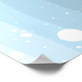 サンタハットのホッキョクグマパーソナライズされた。 ポスター (角)