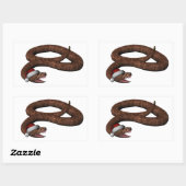 サンタハットのラトルズナケ 長方形シール (シート)