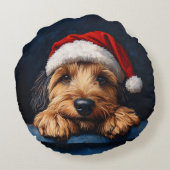 サンタハットの中で鳴り響く ラウンドクッション (裏面)