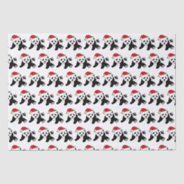 サンタハットの休日に可愛いクリスマスパンダ 薄葉紙