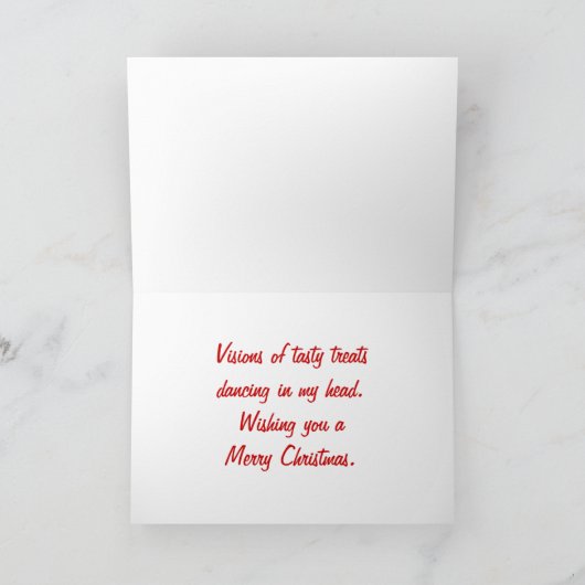 サンタハットの写真を着たチョコレートラボ シーズンカード (内部)