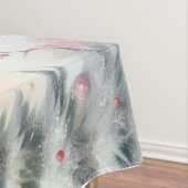 サンタハットの可愛いクリスマスの子犬 テーブルクロス (インサイチュ)