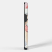 サンタハットの可愛いクリスマスの子犬 iPhoneケース (右側面)