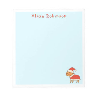 サンタハットの可愛いクリスマスキャピバラ ノートパッド