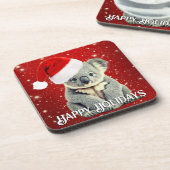 サンタハットの可愛いコアラ コースター (左側)