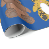 サンタハットの可愛いジャングル動物ラッピング紙 ラッピングペーパー (ロールコーナー)