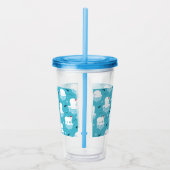 サンタハットの可愛いホッキョクグマのクリスマスパターン アクリルタンブラー (右)