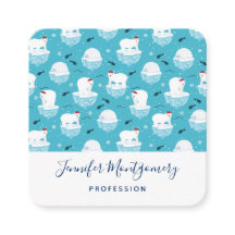 サンタハットの可愛いホッキョクグマのクリスマスパターン