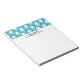 サンタハットの可愛いホッキョクグマのクリスマスパターン ノートパッド (アングル)