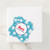 サンタハットの可愛いホッキョクグマのクリスマスパターン フェイバータグ (インサイチュ)