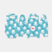 サンタハットの可愛いホッキョクグマのクリスマスパターン フェイバーボックス (折り畳みなし)