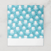 サンタハットの可愛いホッキョクグマのクリスマスパターン プレイスカード (外部開封)