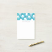 サンタハットの可愛いホッキョクグマのクリスマスパターン ポストイット (デスク上)