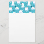 サンタハットの可愛いホッキョクグマのクリスマスパターン 便箋 (正面)