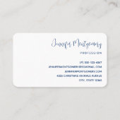 サンタハットの可愛いホッキョクグマのクリスマスパターン 名刺 (裏面)