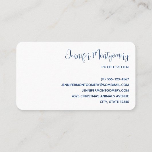 サンタハットの可愛いホッキョクグマのクリスマスパターン 名刺 (裏面)