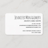 サンタハットの可愛いホッキョクグマのクリスマスパターン 名刺 (裏面)