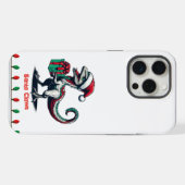 サンタハットの可愛い恐竜オッターボックス iPhoneケース (裏面横)
