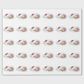 サンタハットの子猫 ラッピングペーパー (フラット)