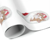 サンタハットの子猫 ラッピングペーパー (ロールコーナー)