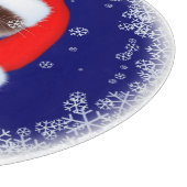 サンタハットの猫 カッティングボード (角)