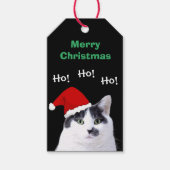 サンタハットの猫 ギフトタグ (正面)