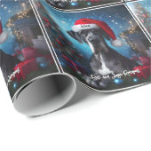 サンタハットの美しいグレートダン ラッピングペーパー (ロールコーナー)