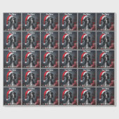 サンタハットの美しいグレートダン ラッピングペーパー (フラット)